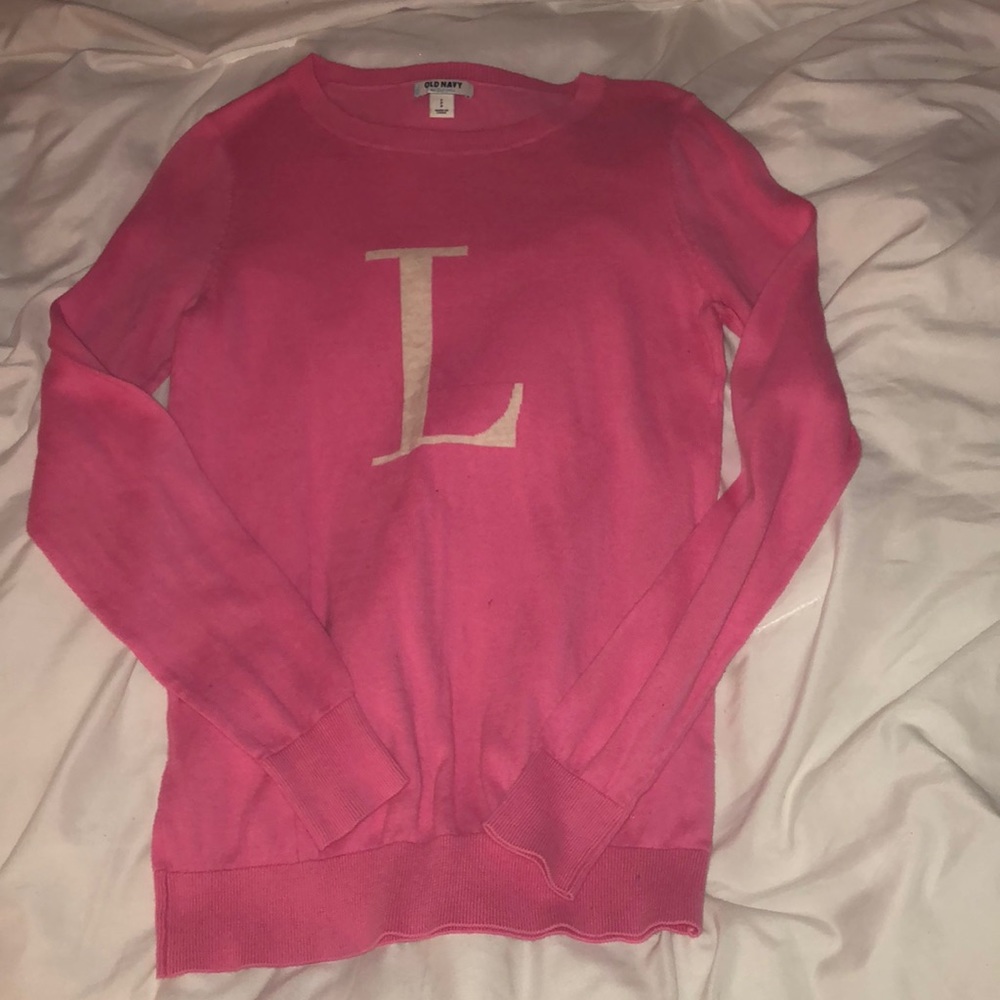 Old Navy monogram sweater